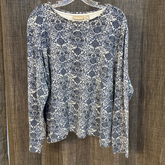 Croft & Barrow Women's Blue SZ 3X Blue Boho Long Sleeve - Picture 1 of 6